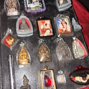 Assorted Religious Amulets Collection Thai amulet
